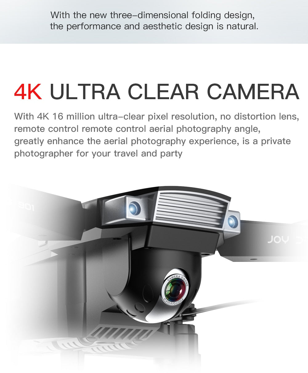 4K HD Dual Camera Foldable Drone With WIFI & Gesture Control
