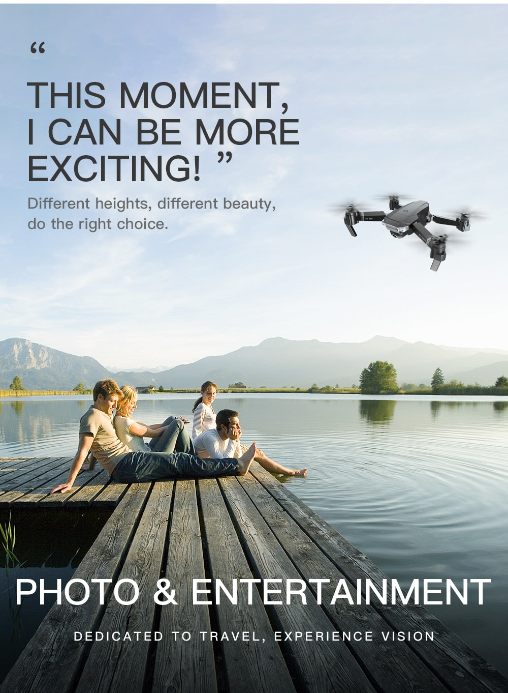 4K HD Dual Camera Foldable Drone With WIFI & Gesture Control