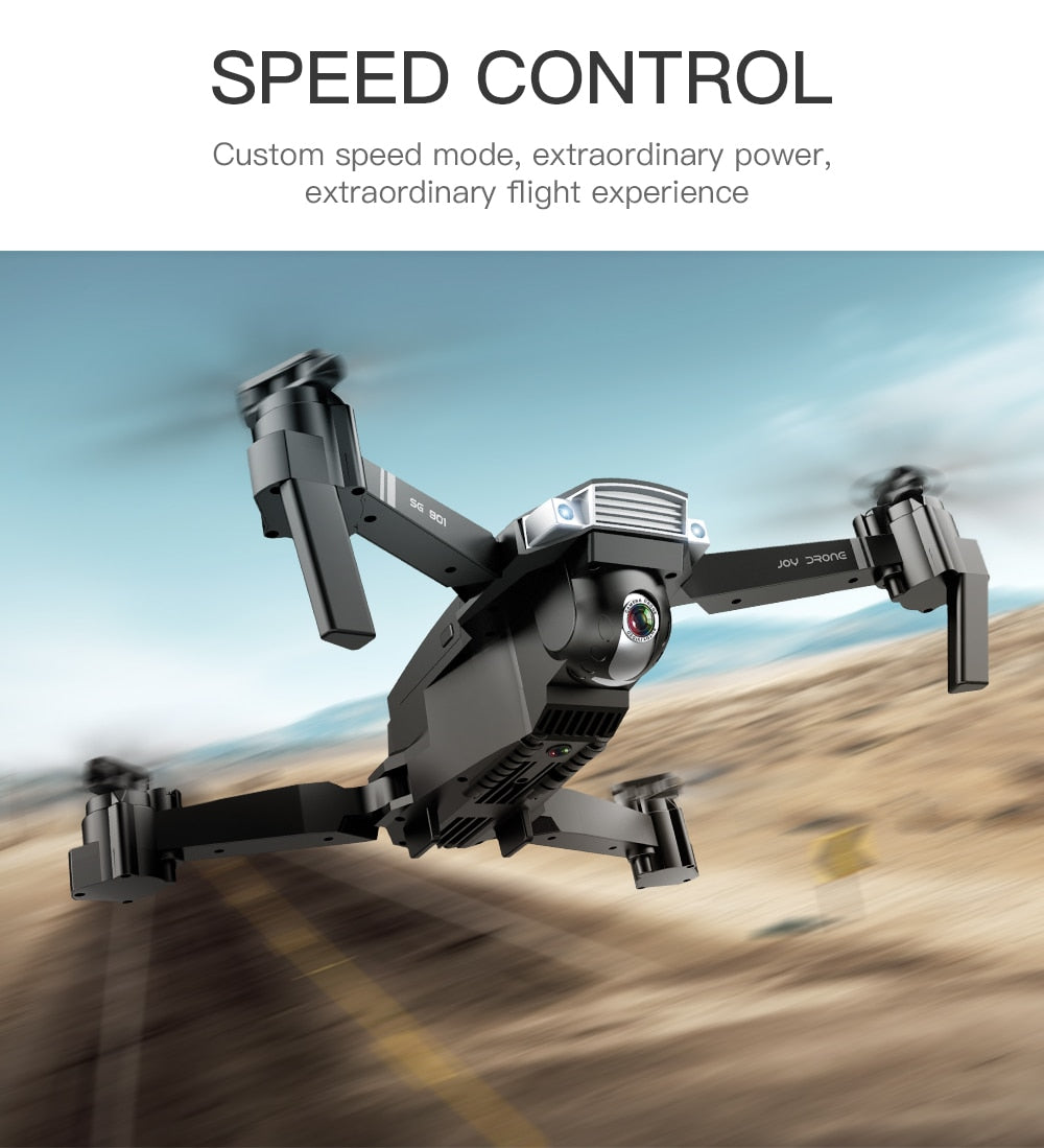 4K HD Dual Camera Foldable Drone With WIFI & Gesture Control