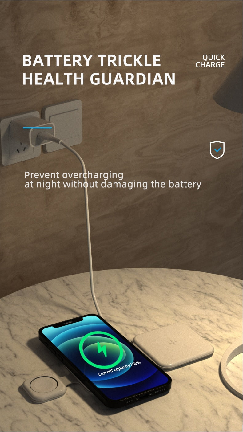 ChargeFlex™ 3-in-1 Magnetic Wireless Charger Station
