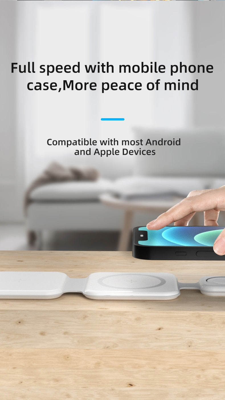 ChargeFlex™ 3-in-1 Magnetic Wireless Charger Station