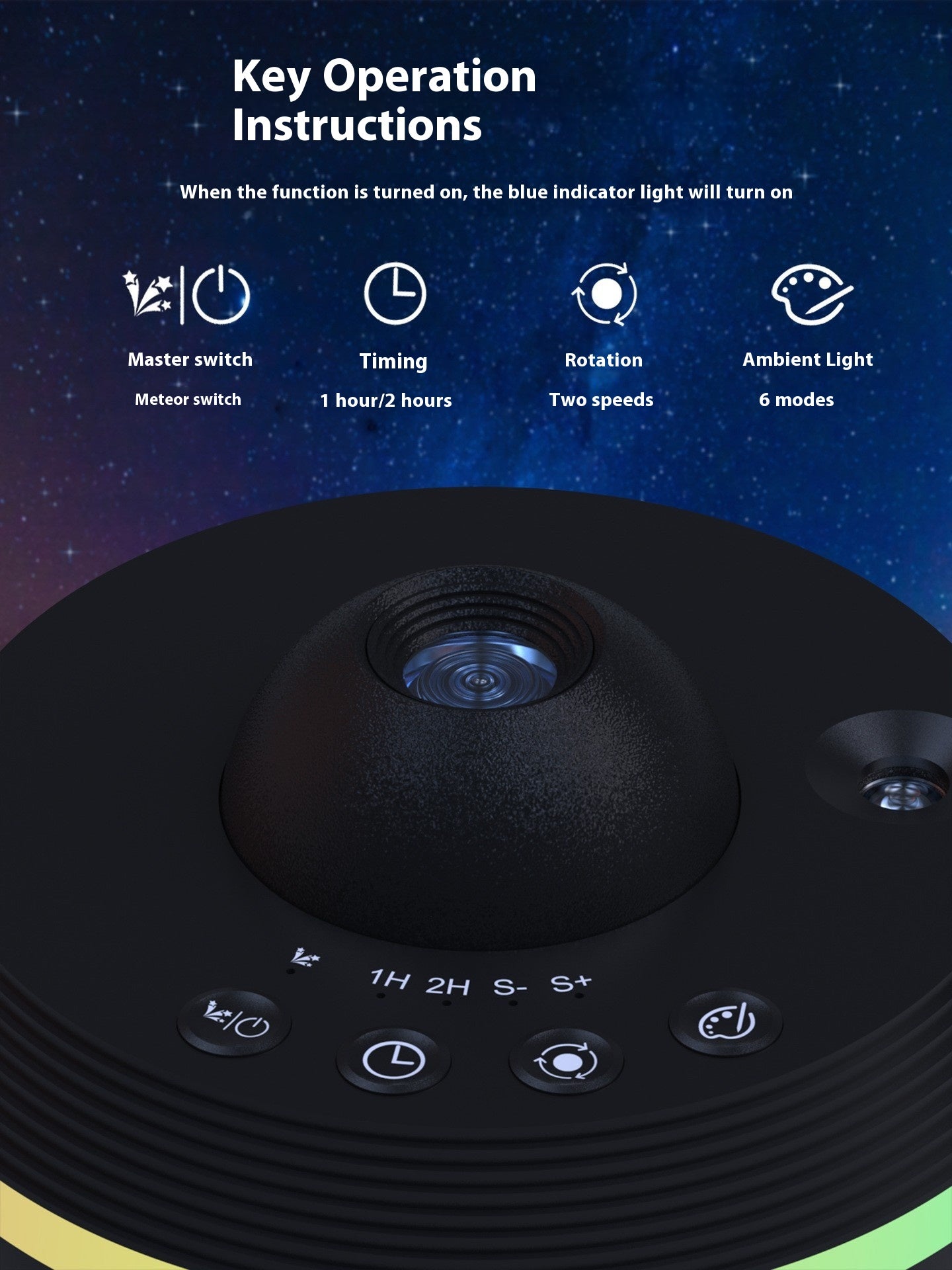 GalaxyAura™ 13-in-1 Star Projector – Ultra Clear Galaxy Night Light