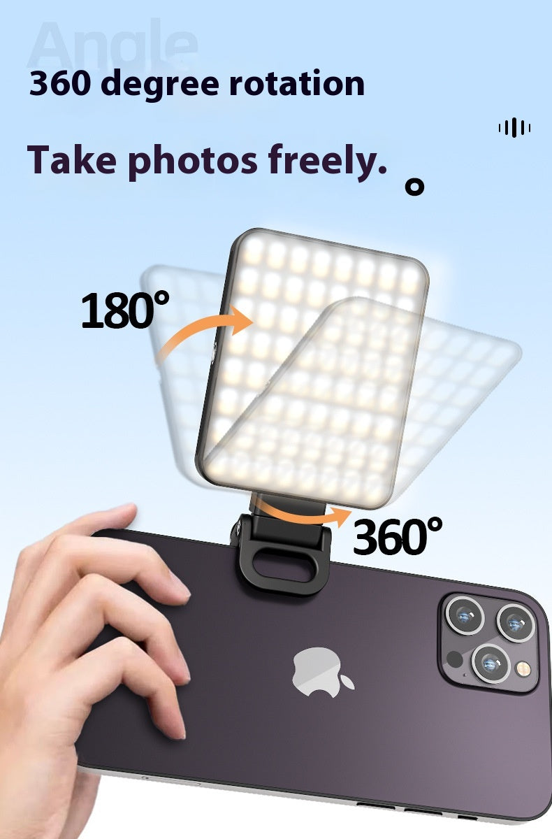 Magnetic LED Fill Light for Phone & Camera – Rechargeable Selfie & Video Light