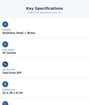 Handheld Bidet Sprayer Set with T-Valve, Hose & Wall Bracket