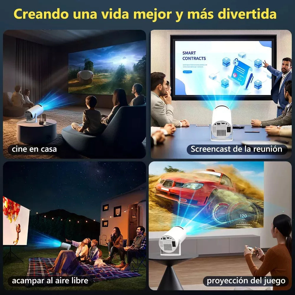 Portable Smart Projector 720P H713 Android 11 Projector Supports HD