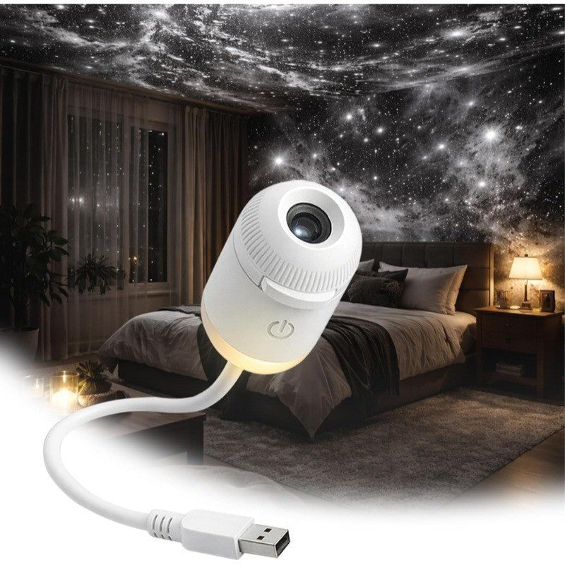 Galaxy Star Projector Night Light – USB Powered Ambient Room Lamp