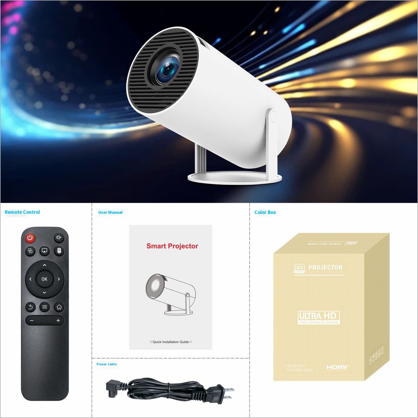 Portable Android Projector 720P HD Mini Cinema Device