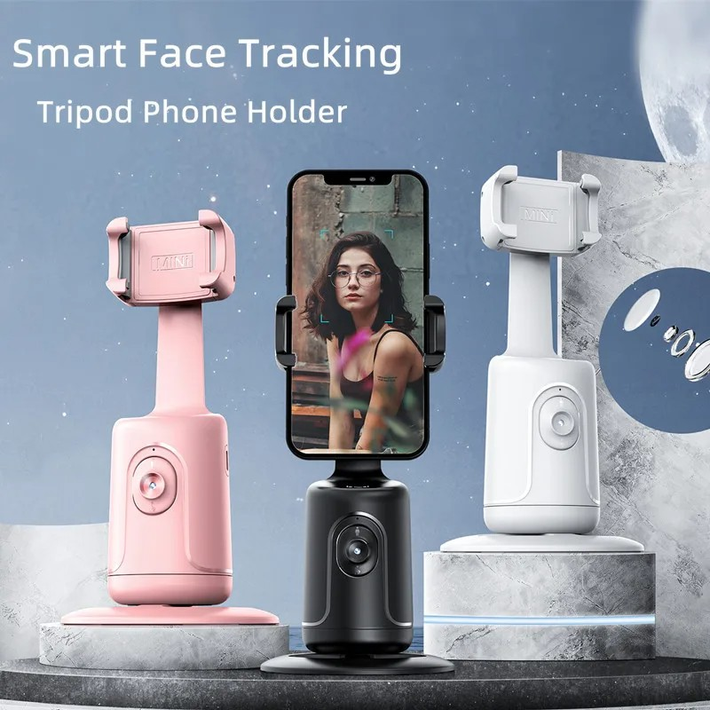 360 Auto Face Tracking Gimbal AI Smart Gimbal Face Tracking Auto Phone Holder for Smartphone Video Vlog Live Stabilizer Tripod