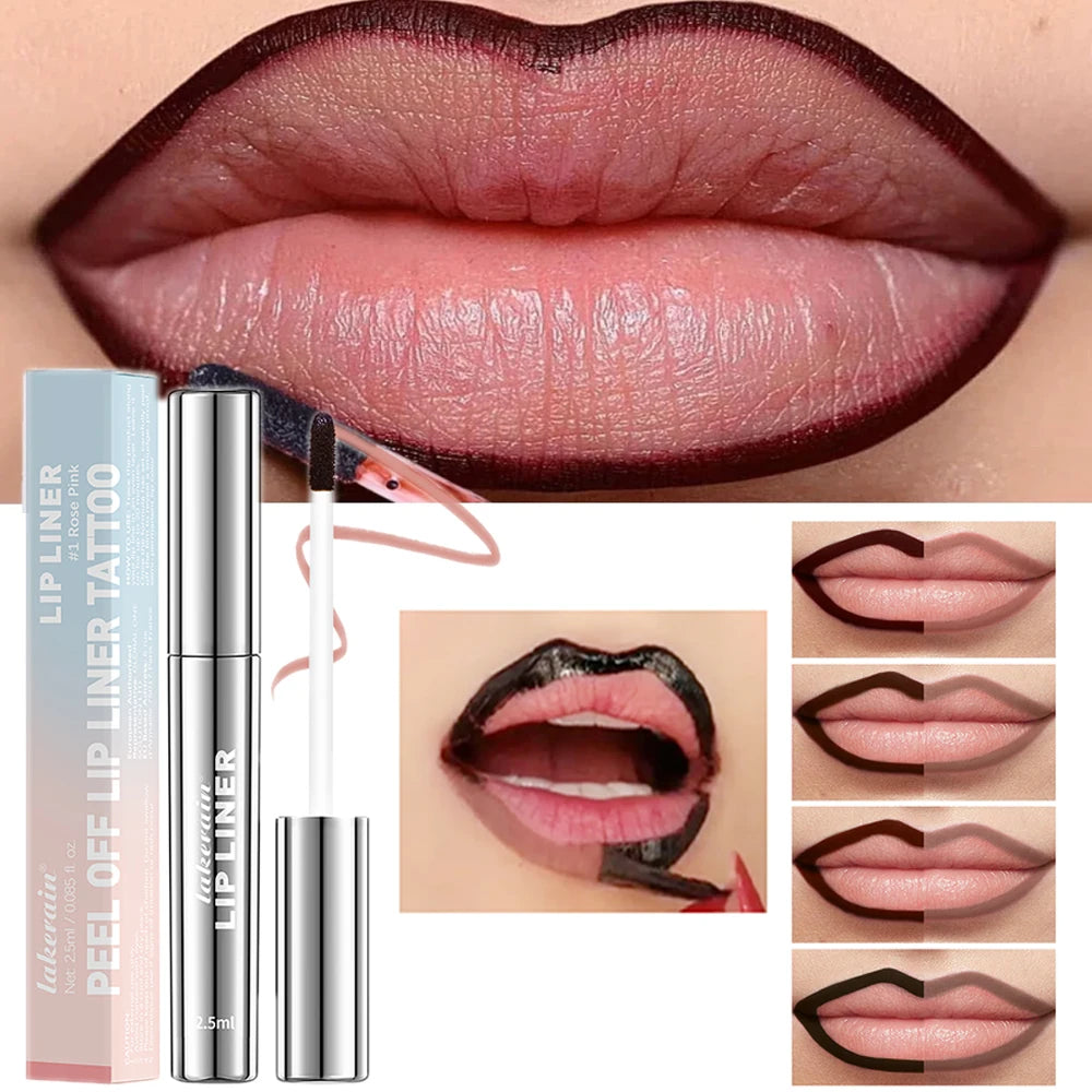 Peel-Off Lip Liner Tattoo Tint - Long-Lasting Matte Lip Stain