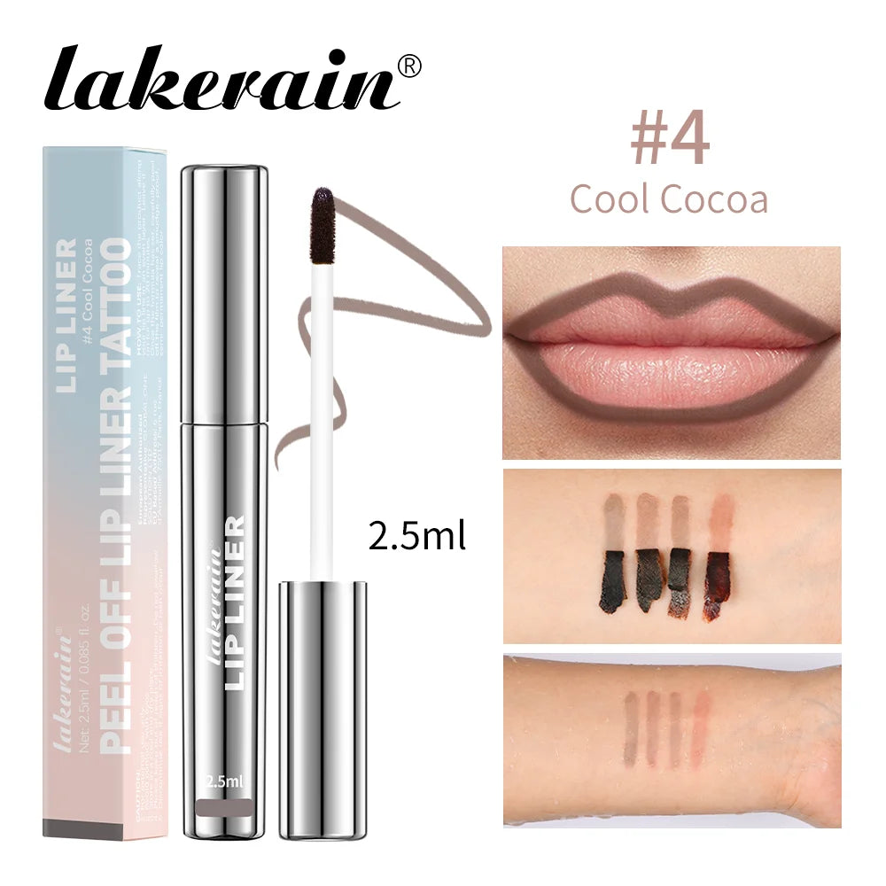 Peel-Off Lip Liner Tattoo Tint - Long-Lasting Matte Lip Stain