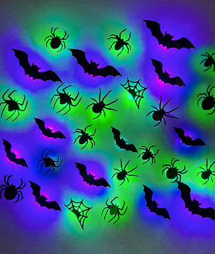 LED Bat & Spider Wall Stickers – Halloween Night Light