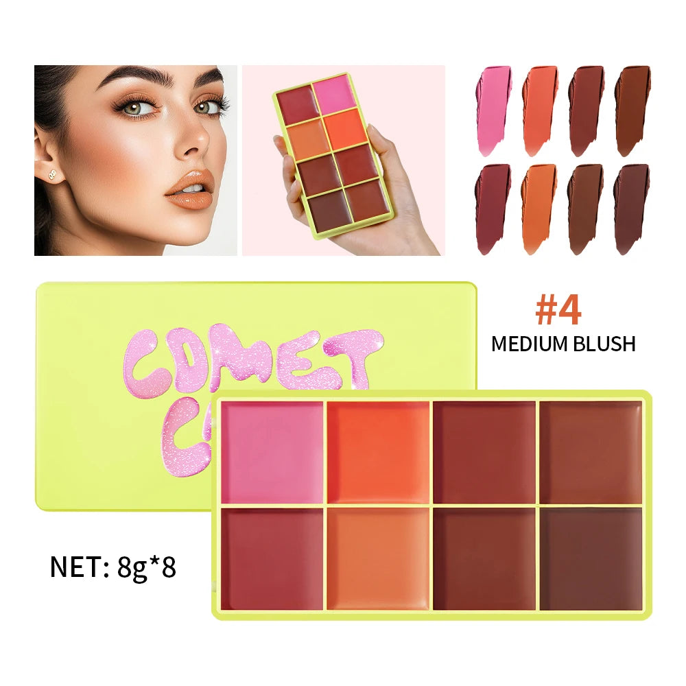 9-Color Cream Blush & Highlighter Palette