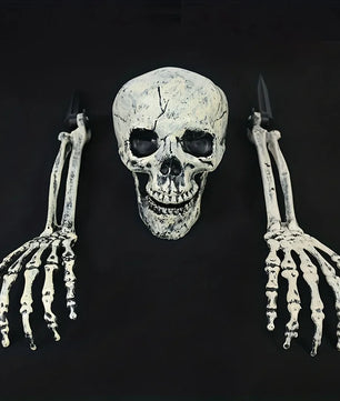 Realistic Skeleton Stakes – Halloween Skull & Arm Lawn Decor