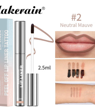 Peel-Off Lip Liner Tattoo Tint - Long-Lasting Matte Lip Stain