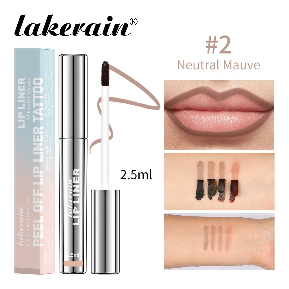 Peel-Off Lip Liner Tattoo Tint - Long-Lasting Matte Lip Stain