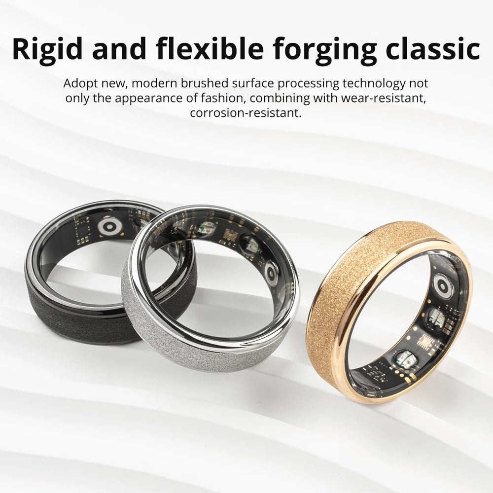 R10 Smart Ring with Charging Case for Men Women, Health and Sleep Monitor, 5ATM Waterproof Fitness Tracker