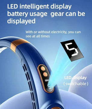 Portable Neck Fan – Hands-Free Wearable USB Rechargeable Personal Cooling Fan