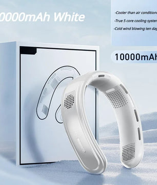10000mAh Rechargeable Neck Fan – 3-Speed Bladeless Portable Fan