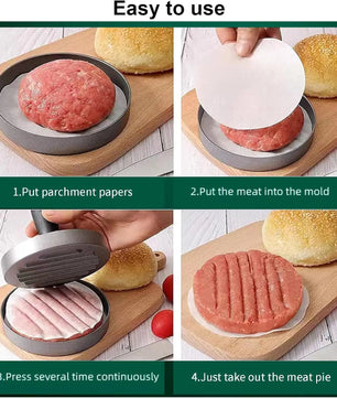12cm Aluminum Non-Stick Burger Patty Press