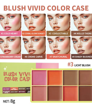 9-Color Cream Blush & Highlighter Palette