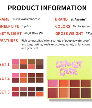 9-Color Cream Blush & Highlighter Palette