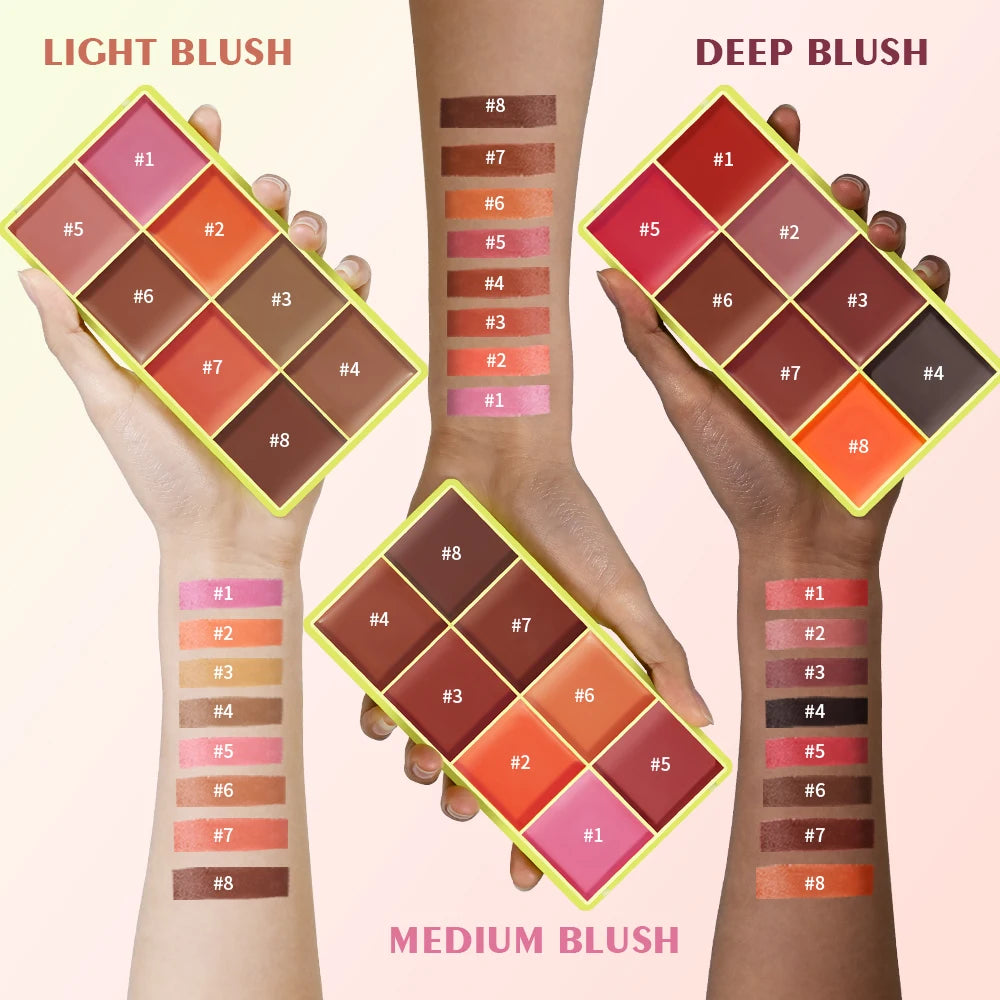 9-Color Cream Blush & Highlighter Palette