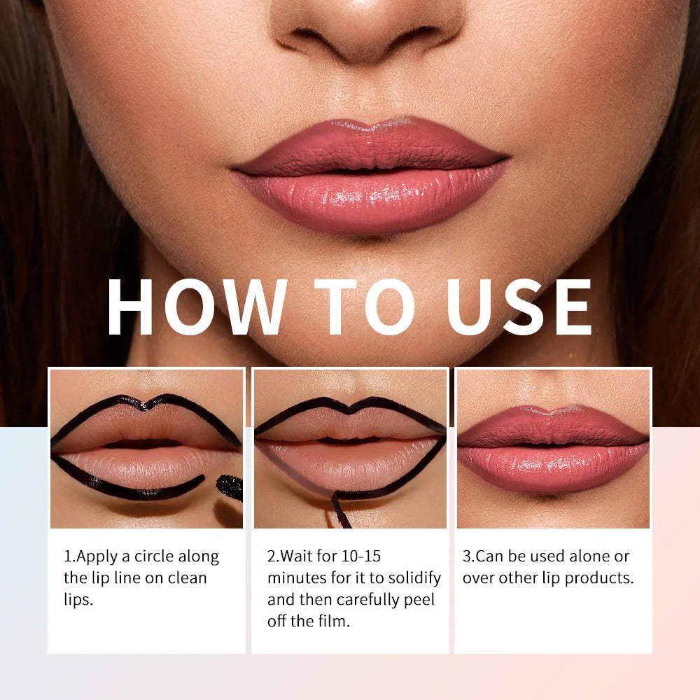 Peel-Off Lip Liner Tattoo Tint - Long-Lasting Matte Lip Stain