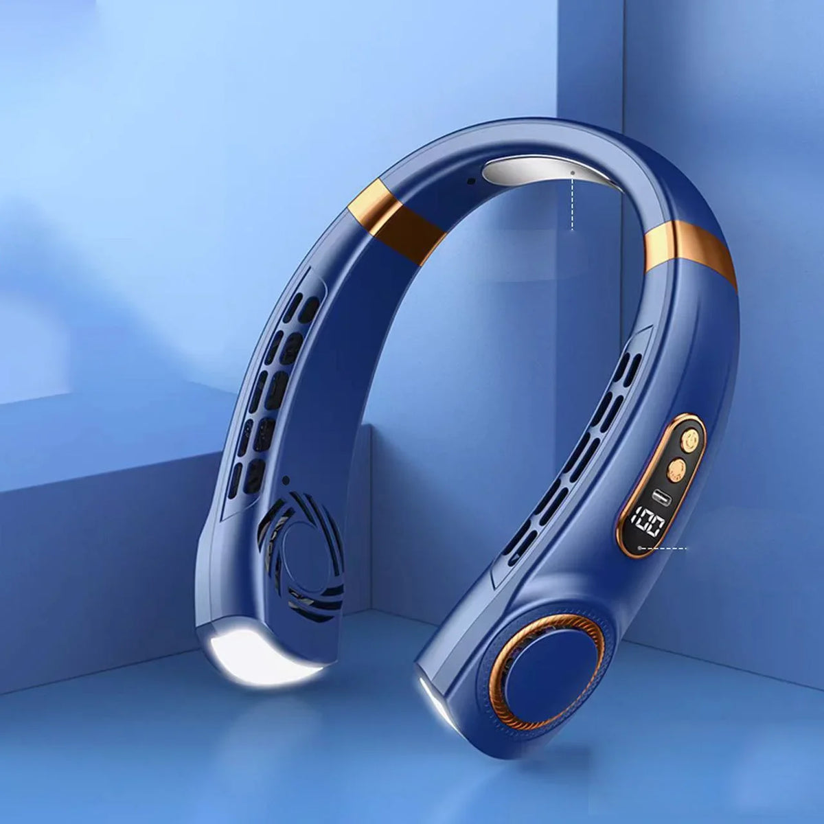 Portable Neck Fan – Hands-Free Wearable USB Rechargeable Personal Cooling Fan