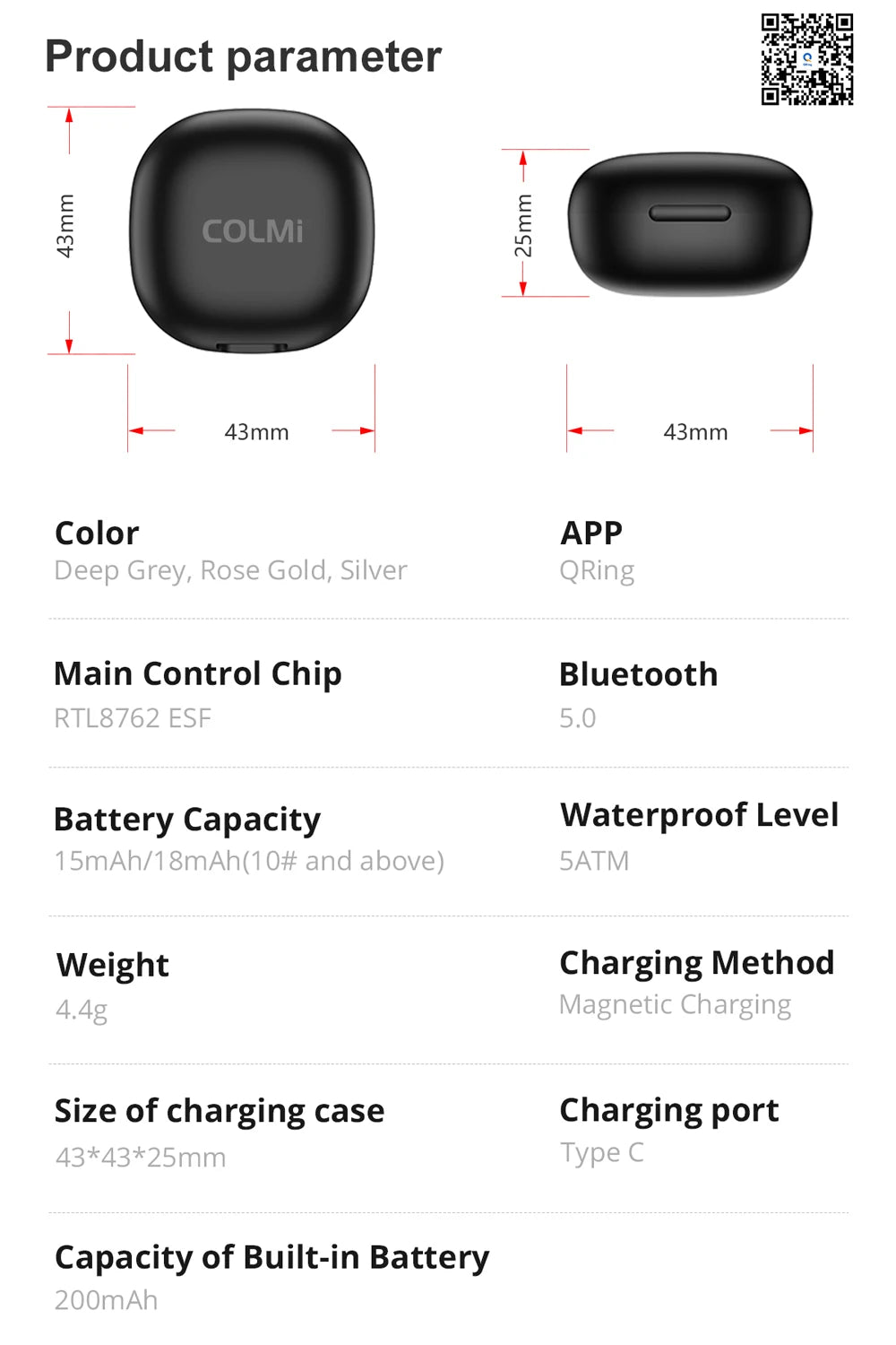 R10 Smart Ring with Charging Case for Men Women, Health and Sleep Monitor, 5ATM Waterproof Fitness Tracker