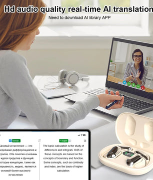 AI Translator Earbuds – 144 Languages Wireless Headset