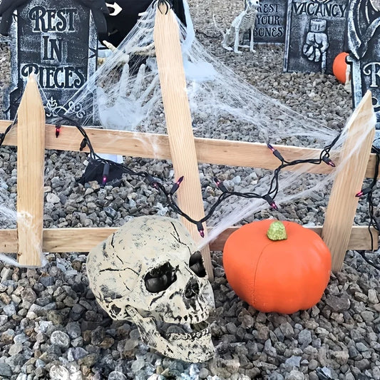 Realistic Skeleton Stakes – Halloween Skull & Arm Lawn Decor