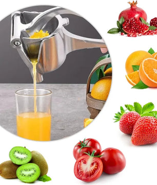 Manual Citrus Juicer - Heavy-Duty Metal Hand Press Squeezer