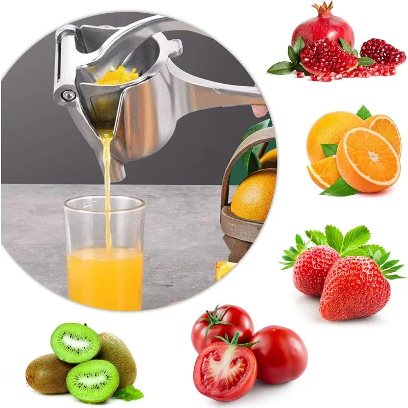 Manual Citrus Juicer - Heavy-Duty Metal Hand Press Squeezer