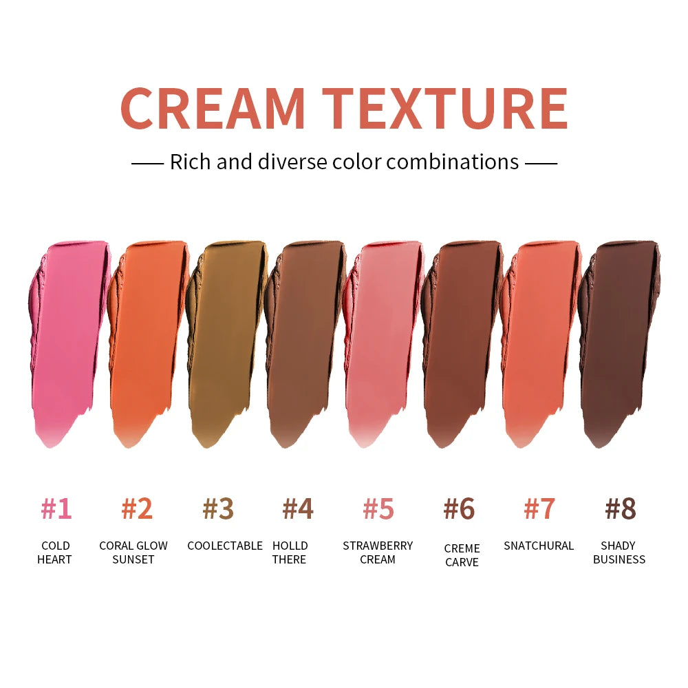 9-Color Cream Blush & Highlighter Palette