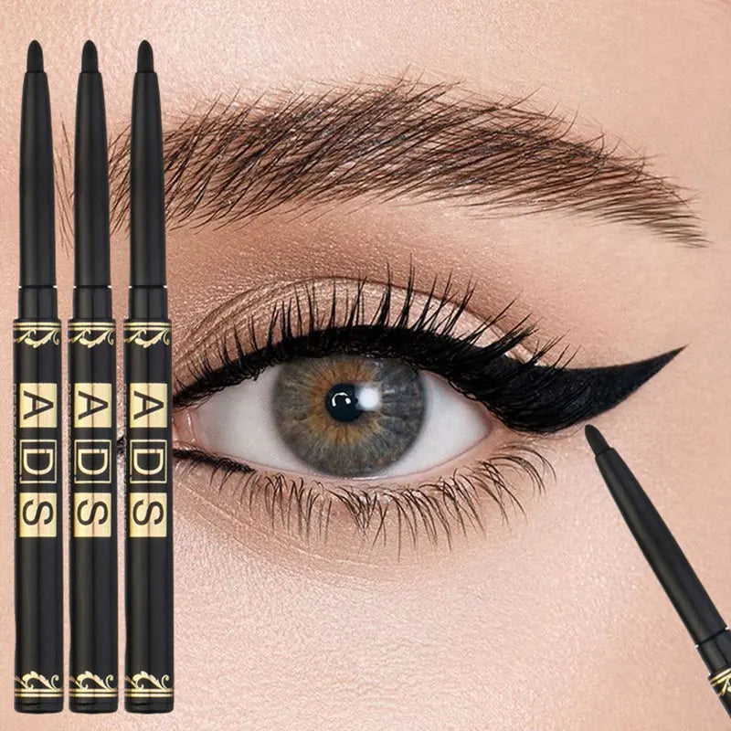 3pcs Black Eyeliner Pencil Set – Waterproof, Smudge-Proof & Long-Lasting Eye Makeup