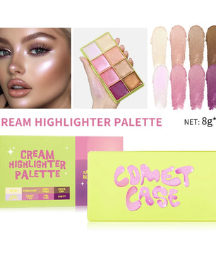 9-Color Cream Blush & Highlighter Palette