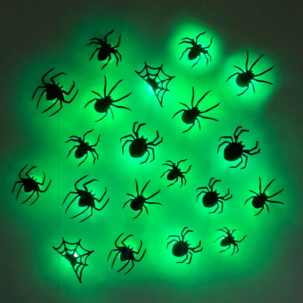 LED Bat & Spider Wall Stickers – Halloween Night Light