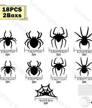 LED Bat & Spider Wall Stickers – Halloween Night Light