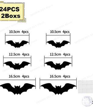 LED Bat & Spider Wall Stickers – Halloween Night Light