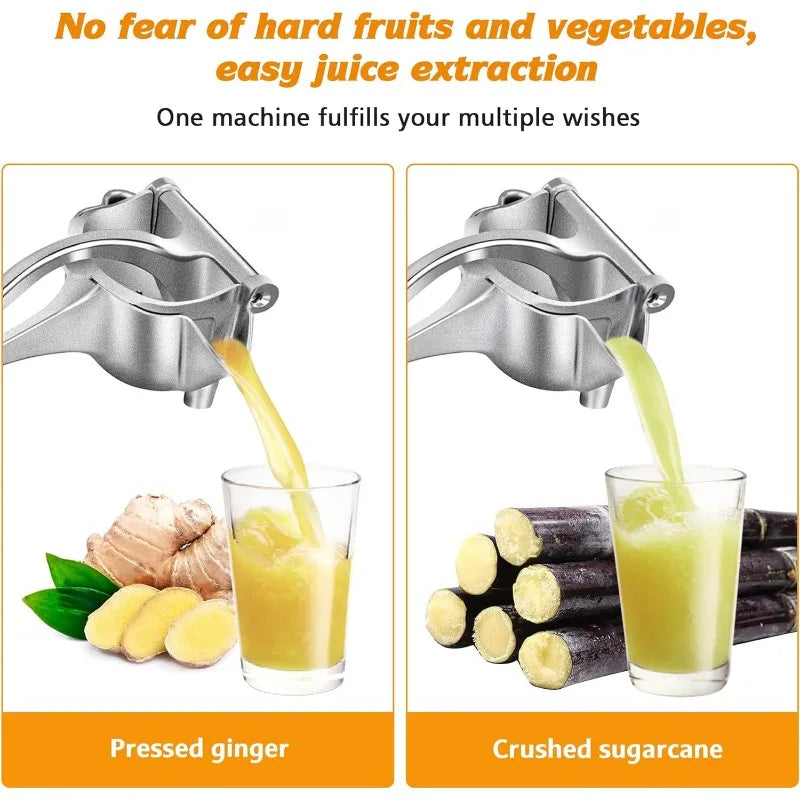 Manual Citrus Juicer - Heavy-Duty Metal Hand Press Squeezer