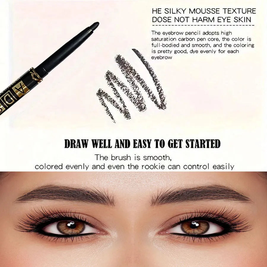3pcs Black Eyeliner Pencil Set – Waterproof, Smudge-Proof & Long-Lasting Eye Makeup