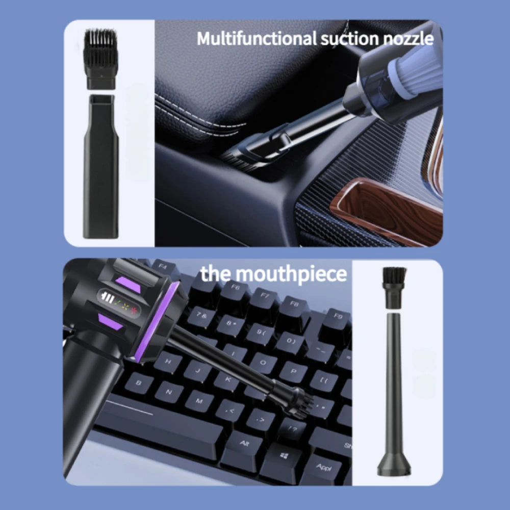 17000Pa Brushless Portable Handheld Cleaner for Car & Home – Wireless Mini Dust Remover