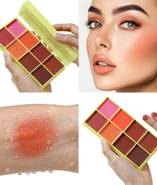 9-Color Cream Blush & Highlighter Palette