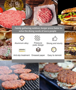 12cm Aluminum Non-Stick Burger Patty Press
