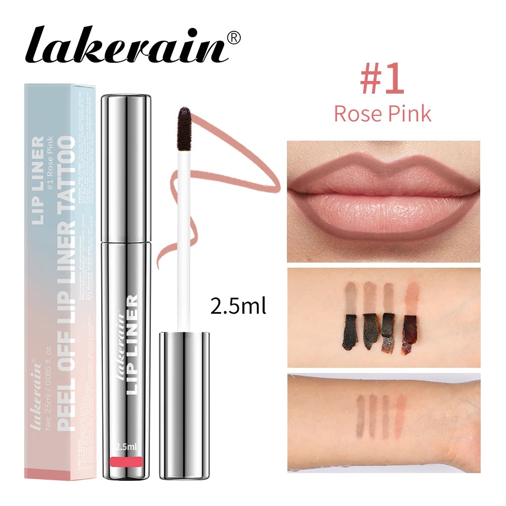 Peel-Off Lip Liner Tattoo Tint - Long-Lasting Matte Lip Stain