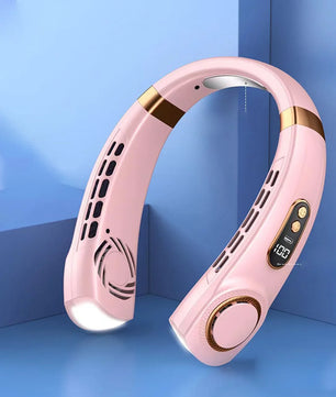 Portable Neck Fan – Hands-Free Wearable USB Rechargeable Personal Cooling Fan