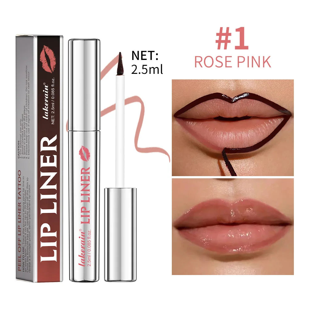 Peel-Off Lip Liner Tattoo Tint - Long-Lasting Matte Lip Stain