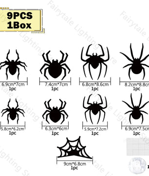 LED Bat & Spider Wall Stickers – Halloween Night Light