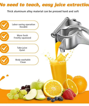 Manual Citrus Juicer - Heavy-Duty Metal Hand Press Squeezer