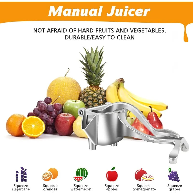 Manual Citrus Juicer - Heavy-Duty Metal Hand Press Squeezer